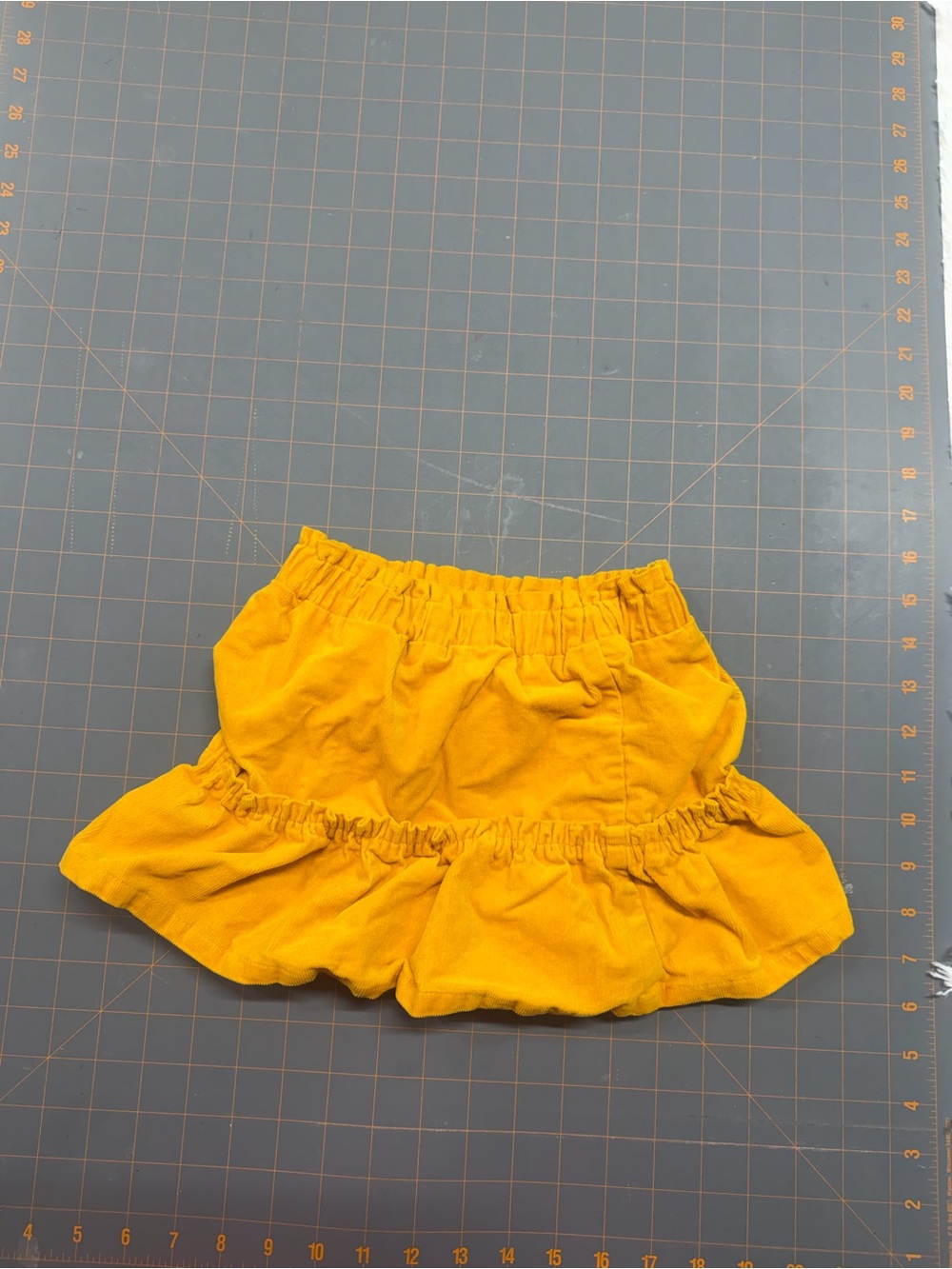 Girls' Yellow Ruffle Skirt - Elastic Waist xs(4)